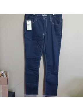 Santana High Rise Slim Leg Jeans Size 12 Dark Blue